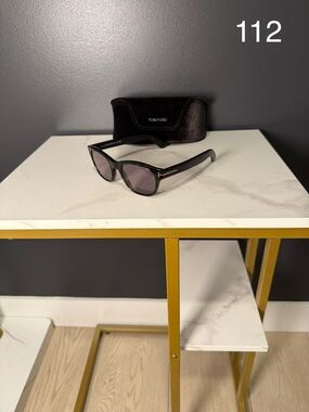 Tom Ford Black Sunglasses with Grey Lenses